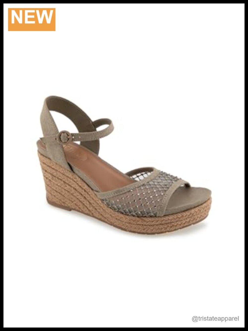 Wedge Sandal with Cushioned Footbed and Adjustable Buckle